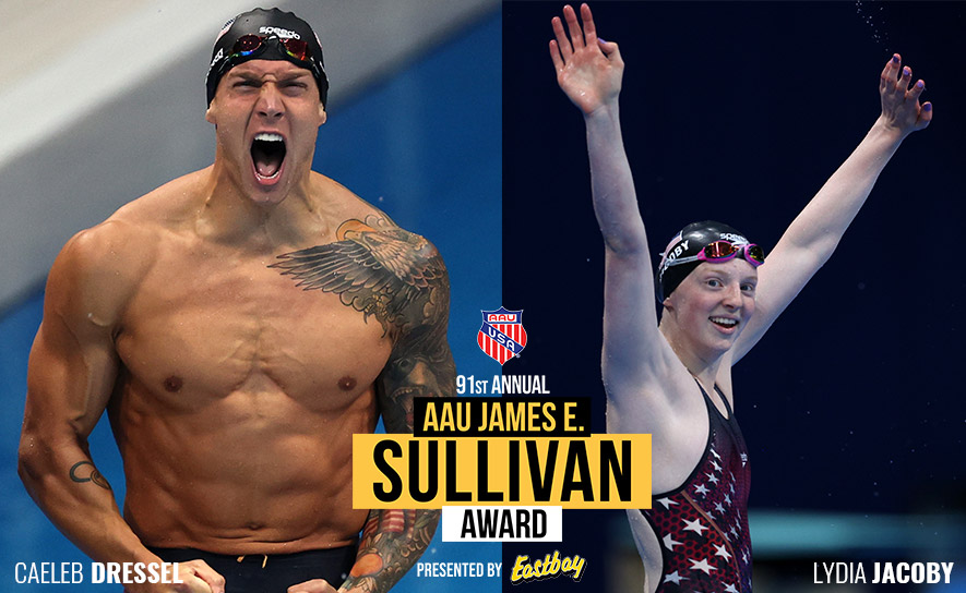 AAU James E Sullivan Award - Caeleb Dressel and Lydia Jacoby