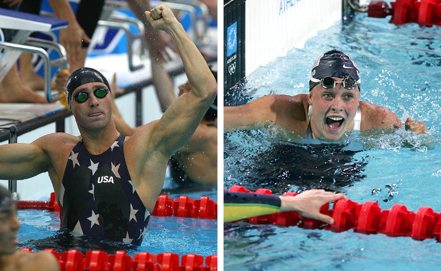 Jason Lezak and Kaitlin Sandeno