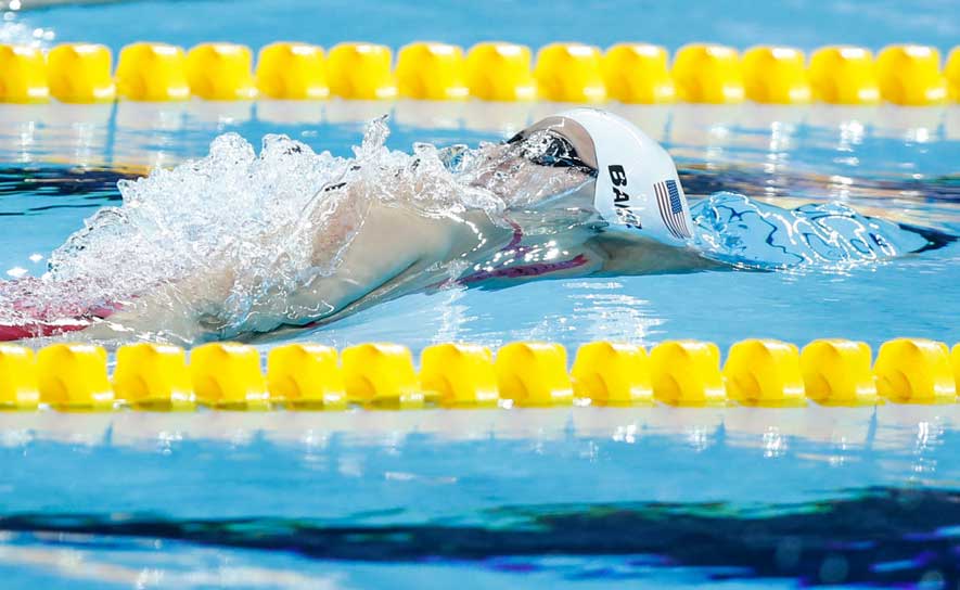 Kathleen Baker Backstroke White USA Cap