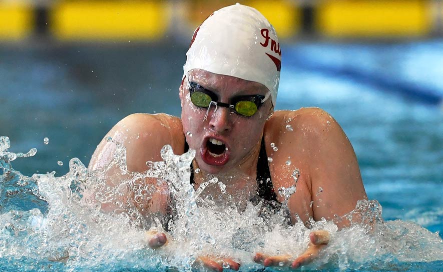 Lilly King Breaststroke White Indiana Cap