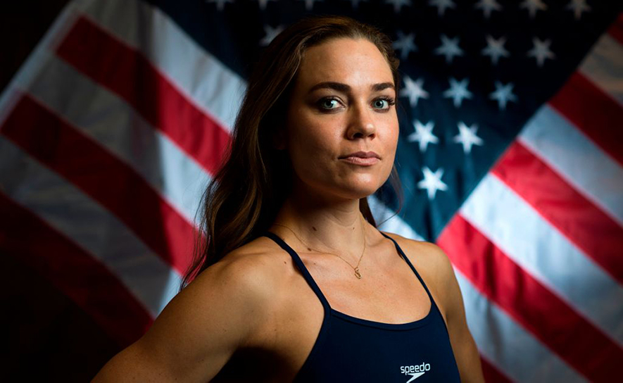 Natalie Coughlin USA Flag