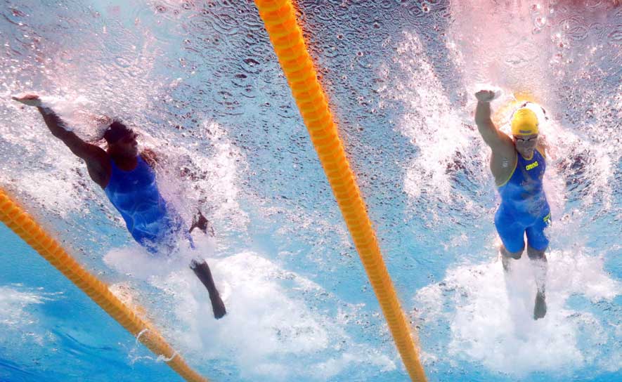 Simone Manuel and Sara Sjostrom - 2017 Worlds