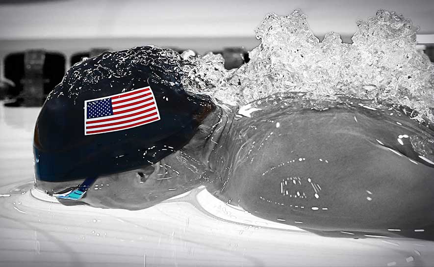 Black Cap with Colored USA Flag