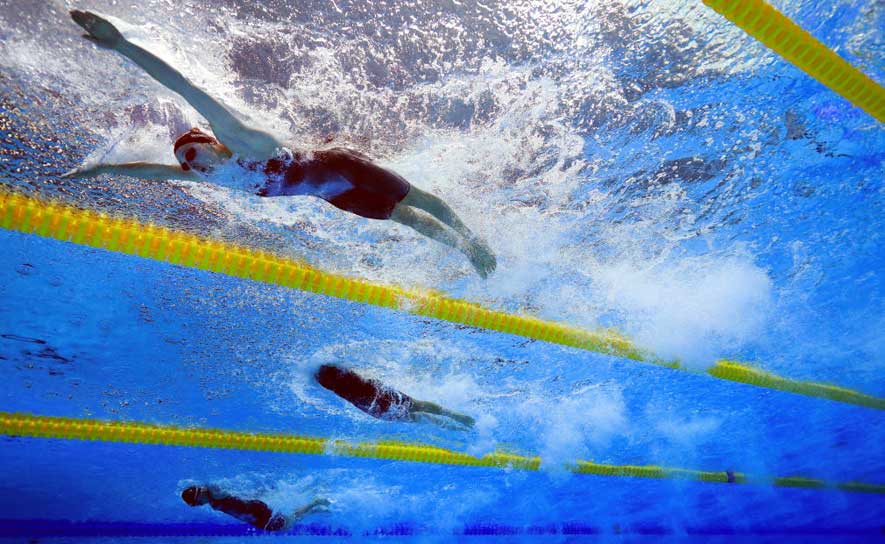 Underwater View of Swimmers