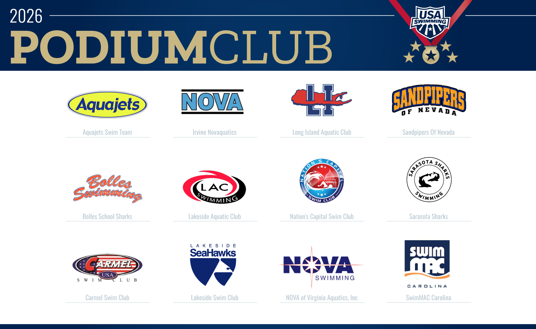 2025-2026 Club Excellence Podium Club