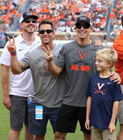 Tyler Fenwick and friends in UVA gear