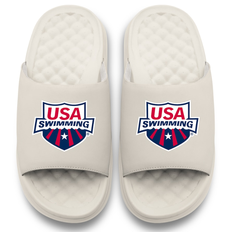 Showcase your love for USA Swimming with these comfortable ISlide Motive Slide Sandals. Crafted with a lightweight yet supportive EVA midsole, these sandals provide exceptional comfort with every step. The RPL Signature Relief Pro Lining and massaging footbed contours, treated with an anti-microbial spray, keep your feet feeling fresh and rejuvenated all day long.  |https://fanshop.usaswimming.org/unisex-islide-usa-swimming-motive-slide-sandals/p-245592162430593135+z-94-201094605?_ref=p-PDP:m-RV:pi-PDP_RECOMMENDATIONS_1:i-r0c0:po-0|0|ftf1